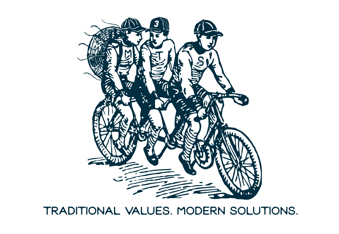 My Three Sons Bike Graphic | Traditional Values. Modern Solutions.