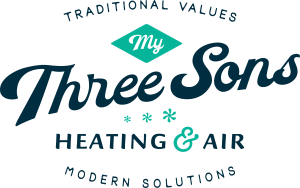 My Three Sons Heating And Air Charleston Navy And Teal Logo